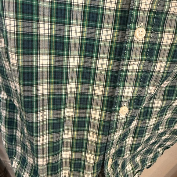 J. Crew Green and White Plaid Casual Shirt - Picture 2 of 7